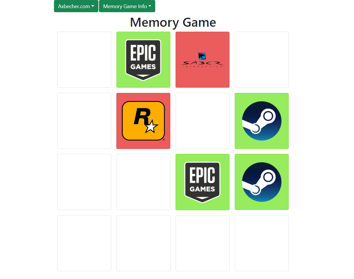 Memory Game Memorize Alexandru Becher Axbecher Project